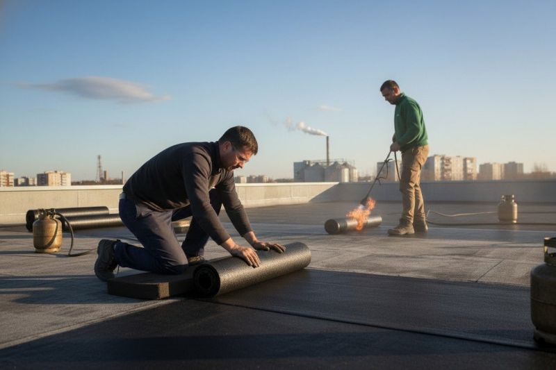 Tar Roof Installation detail